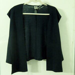 Blue-greenish cardigan, no size but bought for a 4.